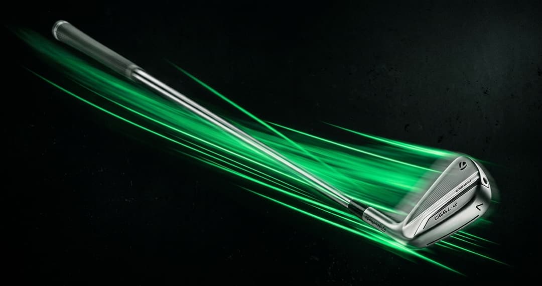 Golf club impact with speed lines